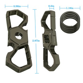 Idakekiy Key Chain Heavy Duty Car Keychain Clip Dual Bottle Opener with 4 Key Rings for Men or Women