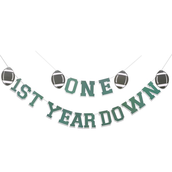 Football Birthday 1st Year Down Banner - Below First Grade, Football Theme Banner, First Birthday Party Decorations, Super Bowl Birthday Sports Party, Personalized Super Bowl Decoration.