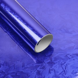 Lypumso Eletroplated Forged Carbon Fiber Vinyl Wrap, Gloss Blue Plating Chrome Mirror Car Wrap Vinyl DIY Auto Sticker Decal Film Sheet with Bubble Free Air Release 1ft x 20ft