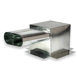 HVAC Premium Side Oval Ceiling Box | Side Out Oval Ceiling Register Box | 10” x 10” x 7” HVAC Ductwork Sheet Metal | Galvanized Steel Metal Box is Compatible with Duct 7”