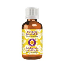Deve Herbes Pure Lime Essential Oil (Citrus aurantifolia) Natural Therapeutic Grade Steam Distilled 15ml (0.50 oz)