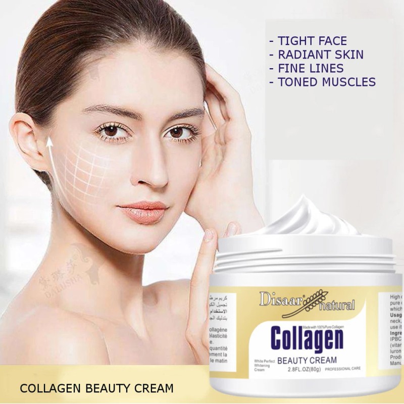 DISAAR Pure Collagen Beauty Cream Anti Aging Wrinkles Moisturizing 80g