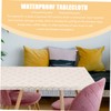 DOITOOL PVC Tablecloth Waterproof Easy-Clean Heat-Resistant Fitted Table Cover Perfect