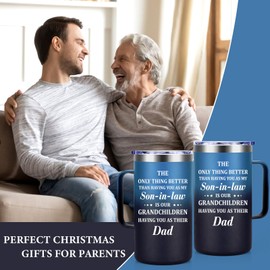 Lifecapido - Taza de café aislada con aislamiento para el hijo en la ley, solo cosa mejor que tener tu como mi hijo en la ley, regalo de cumpleaños y Navidad para el hijo en la ley de suegra (20