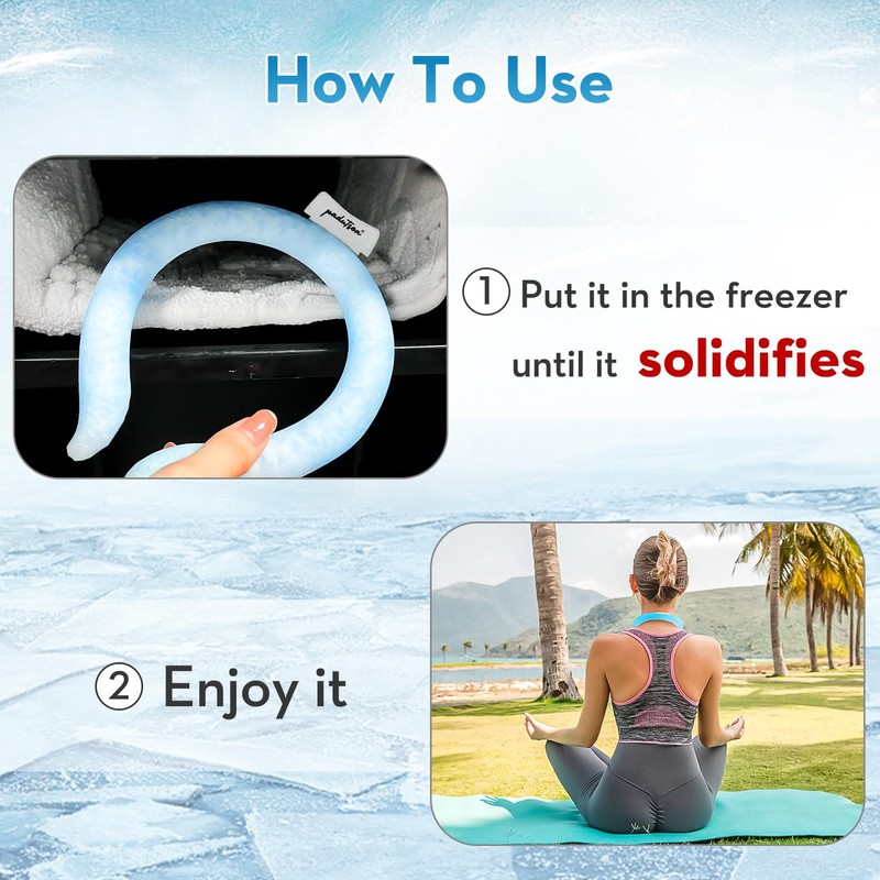 Neck CoolingTube, Reusable Ice Cooler Wearable Body CoolingProducts, Neck Coolers