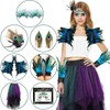 Charfia Peacock Costume Women, 7 Pieces Carnival Costume Women's Fancy