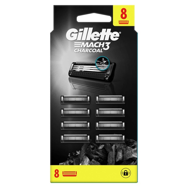 Gillette Mach3 Charcoal Avantajlı Yedek Tıraş Bıçağı 8'li