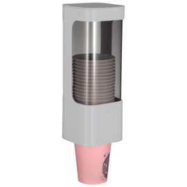 Molain Cup Dispenser Wall Mounted, Bathroom Cup Holder for 3oz-5oz Disposable Paper and Plastic Cups, Water Cooler Cups Dispenser with Adhesive Plate, Ideal for Home, Office, Gym, and More(Black)