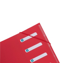 Elba Urban Plastic File Folder DIN A4 with 12 Compartments Pack of 10 Opaque 5 Assorted Colours opaque 6 Fächer red