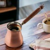 DEMMEX Turkish Coffee Pot – 1mm Thick Brushed Copper Cezve,