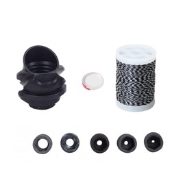 SOPOGER Archery 37/45 Hooed Degree Peep Sight Kit 6X 8X Clarifier and 5 Size Aperture Inner Core Lens Bow Hunting Accessory Peep Sight for Compound Bow with Bow Serving String (Black, 45 Degree 4X/6X)