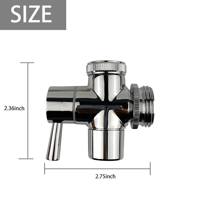 All Brass Faucet Diverter Valve with Aerator, Sink to Garden