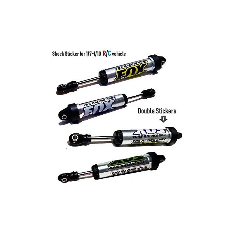 4PCS PVC Fox Shock Absorber Sticker Decal for 1/7 Traxxas
