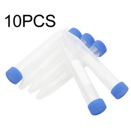 JIUWU Conical Centrifuge Tubes 15mL,10Pcs Sterile Plastic Test Tubes with Screw Caps, Polypropylene Container with Graduated and Write-on Spot, Non-Pyrogenic(Cap Random Color)