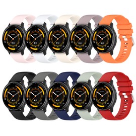 Band for Garmin Venu 3S, Soft Silicone Replacement Watch Band for Garmin Venu 2S / Vivoactive 4S / Vivomove 3S / Forerunner 255S / Forerunner 265S (No Tracker)