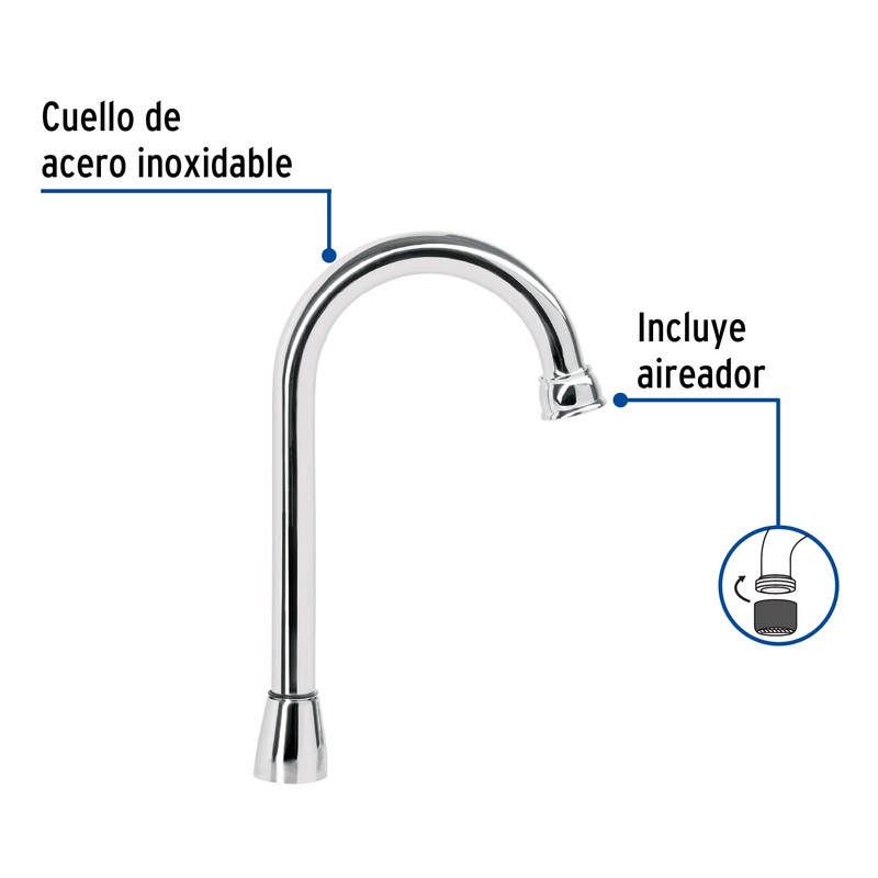 Foset Aqua AQCR-60, Cuello tipo bar para mezcladora