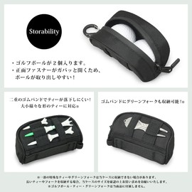 NEXARY Golf Ball Case Ball Pouch Golf, Black, Modern