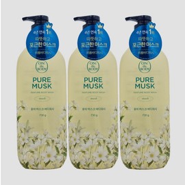 On the Body Pure Musk Body Wash, 3 bottles, 730g / 온더바디 퓨어머스크 바디워시, 3개, 730g