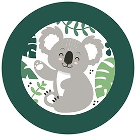 Big Dot of Happiness Koala Cutie - Bear Birthday Party and Baby Shower Circle Sticker Labels - 24 Count