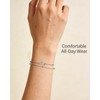 Desnuage Silver Interlocking Double Layer Beaded Bracelet For Women Office