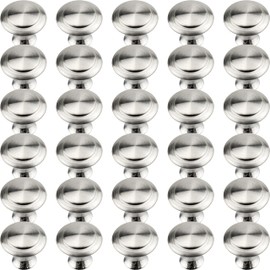 IFAMIO 30 Pack Kitchen Cabinet Knobs Round Cupboard Handles Stainless Steel Kitchen Cabinet Drawer Pulls for Cupboard Door Bedroom Bathroom Wardrobe Dresser Drawer