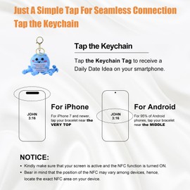 Date Night Ideas Keychain, Emotional Support Crochet with NFC, Romantic Couples Gift for Christmas, Anniversaries, Birthdays