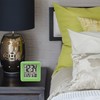 Equity 70911 Digital Green Silicone Cube Alarm Clock with On-Demand