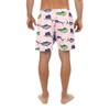 UZZI Men's Swordfish Swim Shorts, Pink, Large