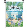 Summer Beach Welcome Garden Flag Nautical Hawaii Coconut Tree Garden
