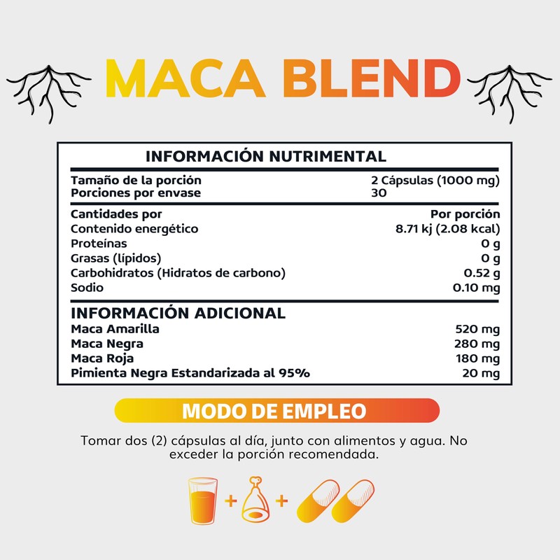 Maca Blend | Maca Peruana Orgánica | Maca Amarilla, Maca