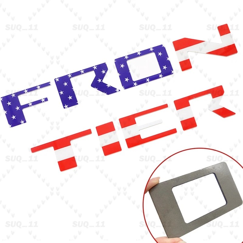Unbranded USA Flag 3D Raised Tailgate Letters Emblem For Frontier