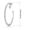 LAXPICOL Fashion Sparkly Austrian Circle Hoop Earrings Clip On Earrings