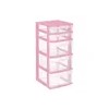 Cajonera De Plástico Italhome Fox 5 Organizador Multiusos Rosa
