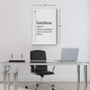 Smile Art Design Limitless Definition Black and White Motivational Canvas