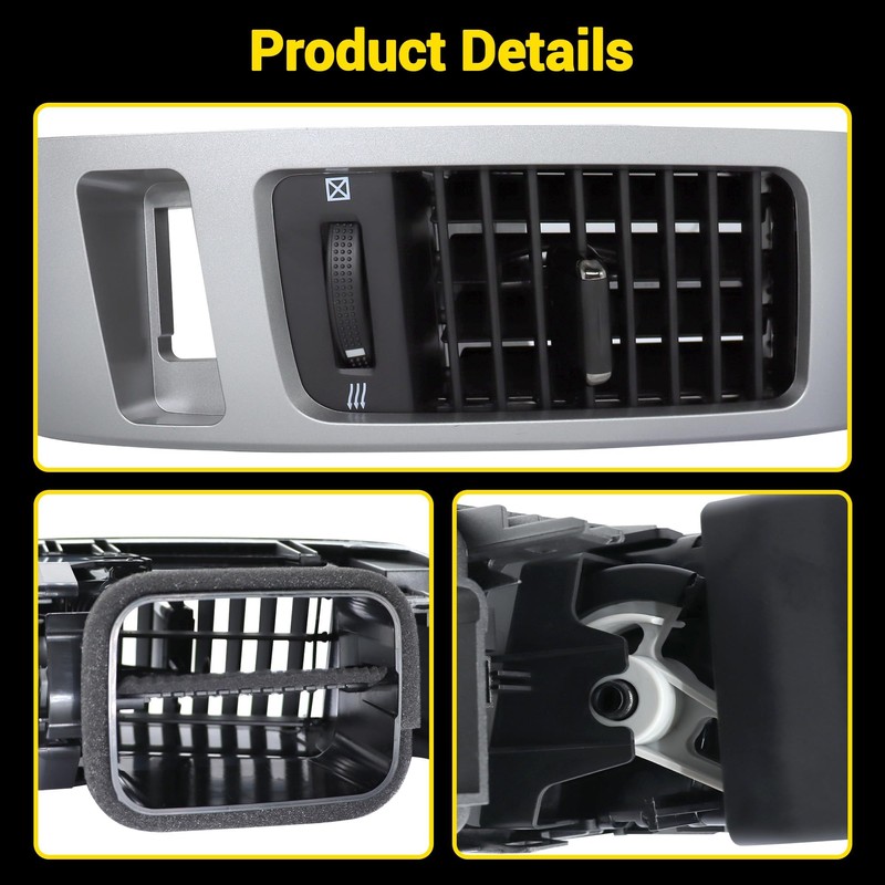2pcs Center A/C Dash Air Vent Trim Panel With Grille,