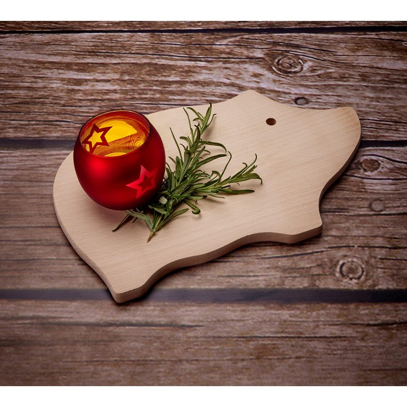 EVERYJOY Serving Board Made of Beech Wood Chopping Board Breakfast