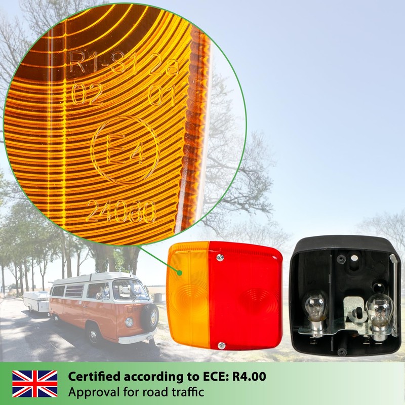 fouraces trailer lights - 2 set, with wiring diagram, tail