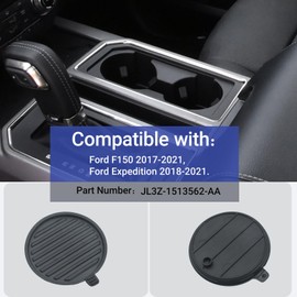 Ducodden 2PCS Center Console Cup Holder Insert Compatible with Ford F150 2017 2018 2019 2020 2021, Ford Expedition 2018 2019 2020 2021 Replace JL3Z-1513562-AA