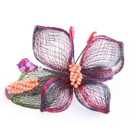 新品 Mistofu 3.93Inch DIY Copper Wire Metal Hand-woven High-level design Barrettes Elegant Hair Accessories, Gifts for Women Girls (red)