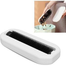 Multi-Functional Table Crumb Sweeper, Soft Bristles Debris Collector for Table, Mat, Bed Sheets, Sofas, Clothes Cleaning Brush (1, White)