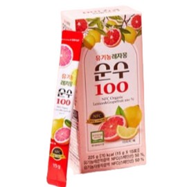 Jeong Ae-ri Ae-ri Jeong's Organic Lemon Grapefruit Pure 100 1 Box (15 Packets) / 정애리의 유기농 레자몽 순수100 1박스(15포)