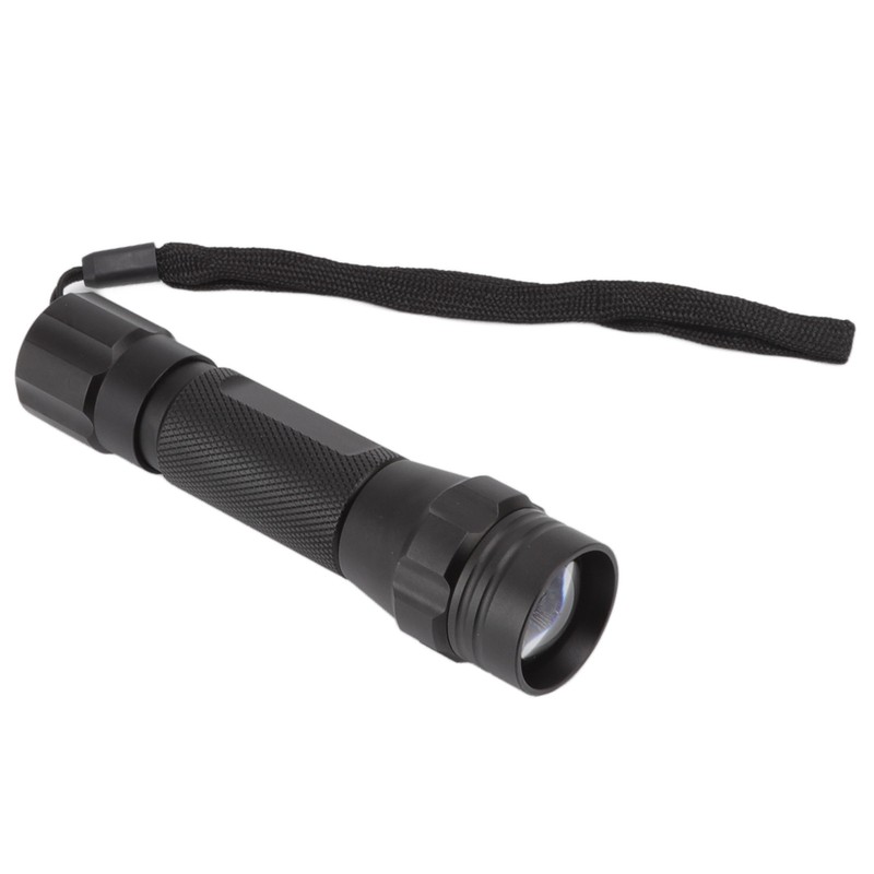 LED Flashlight White Light Battery Powered Aluminium Alloy Retractable Zoom