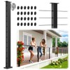 Gyykzz 42" Swageless Black Cable Railing Post, T304 Stainless Steel