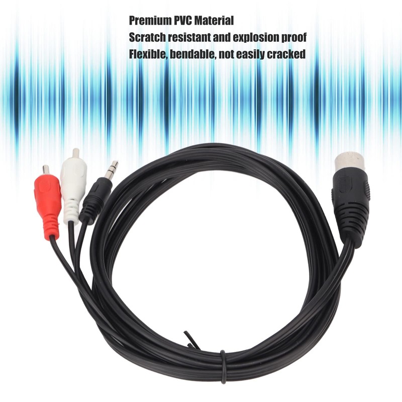 Cable Grande de Subwoofer DIN de 8 Pines Macho a