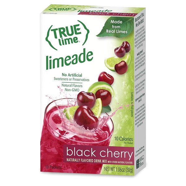 True Lime Limeade Stick Pack, Black Cherry, 10 Count (1.06oz)