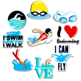 Swimming Shoe Decoration Charms for Croc Clog, Swim Charms Accessories for Adults