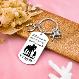 Ibiwe Girl Dad Birthday Gifts from Daughter Keychain Horse Gifts for Daughter from Dad gift from Father Father’s Day Gift for Daughters Horses Lovers