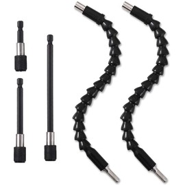 11.8 inch Flexible Drill Extension Bit,60mm/100mm/150mm Magnetic Screwdriver Bit Holder for Screws, Nuts, and Any Drill and Handheld Driver