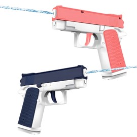 Cool Small Manual Water Guns 2 Pack - Super Squirt Water Pistol Toys for Kids&Aldult, Summer Outdoor Beach Pool Play, No Battery Needed, Aldult Boys Girls Gifts (Blue-MSG-HYTP)