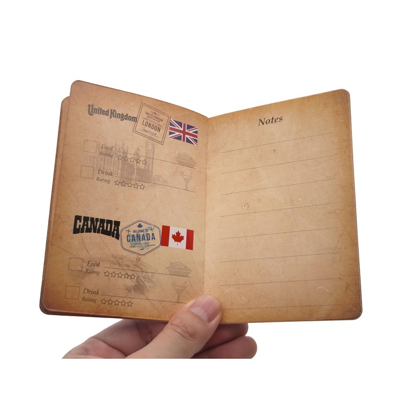 Drinking Around The World Passport With Cover, Pen & Lanyard